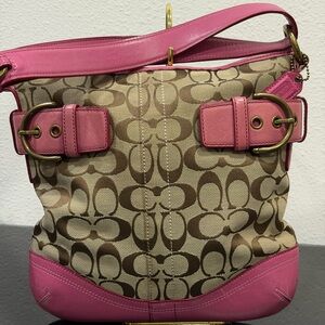 ❌SOLD❌Coach Vintage Hampton SoHo Buckle Slim Duffle Signature Bag